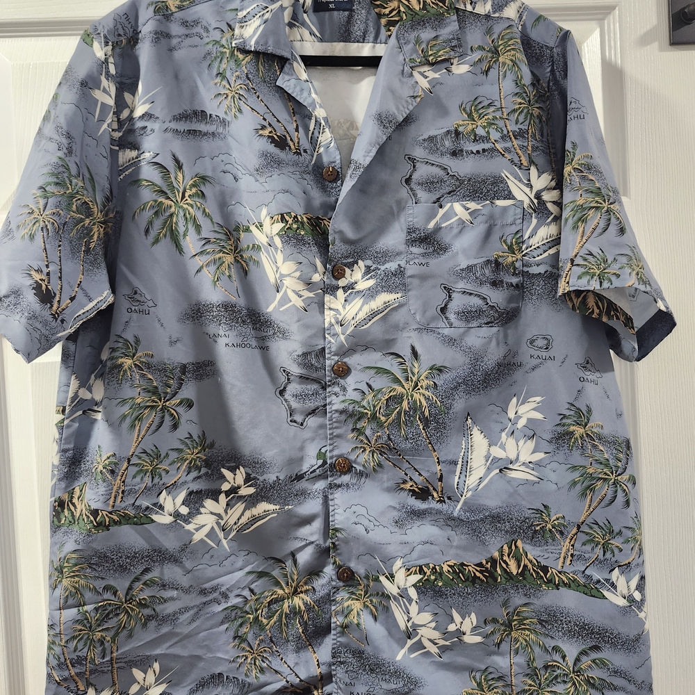 Tropical Palm Print Men's Casual Shirt
